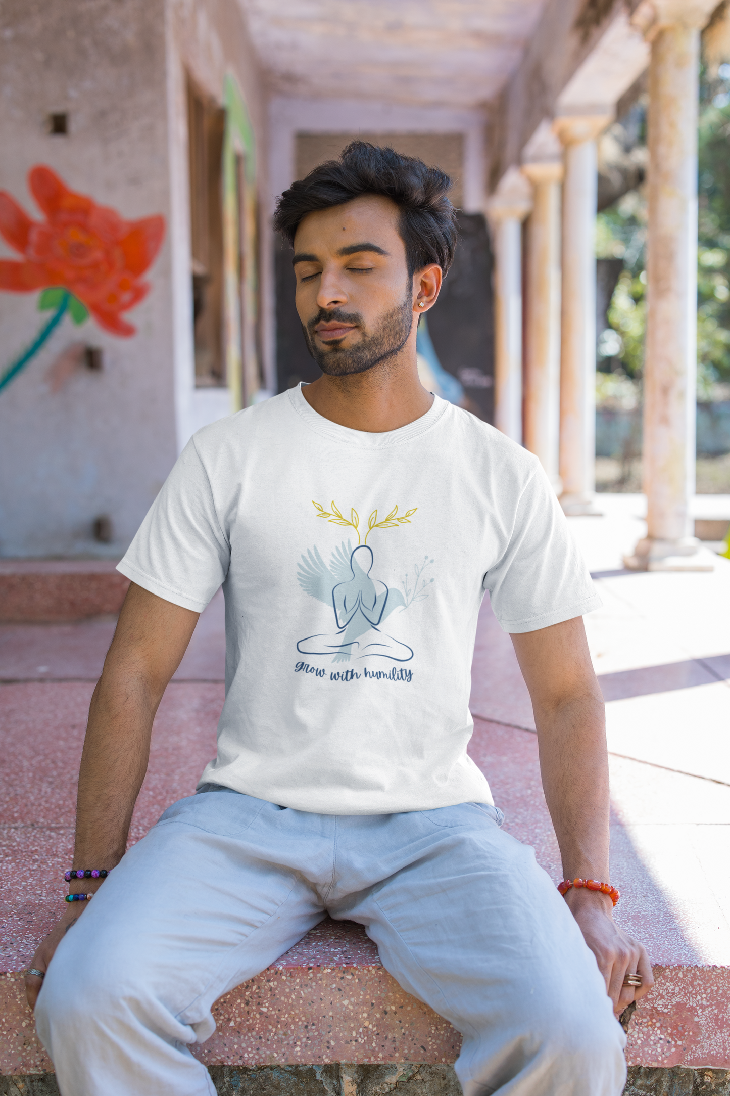Male "Grow With Humility" Classic Crew T-Shirt