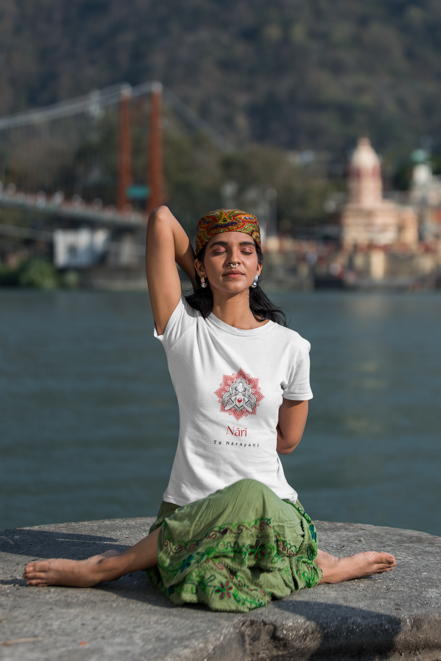 Nari Tu Narayani — Women’s Classic Crew T-Shirt with Mandala