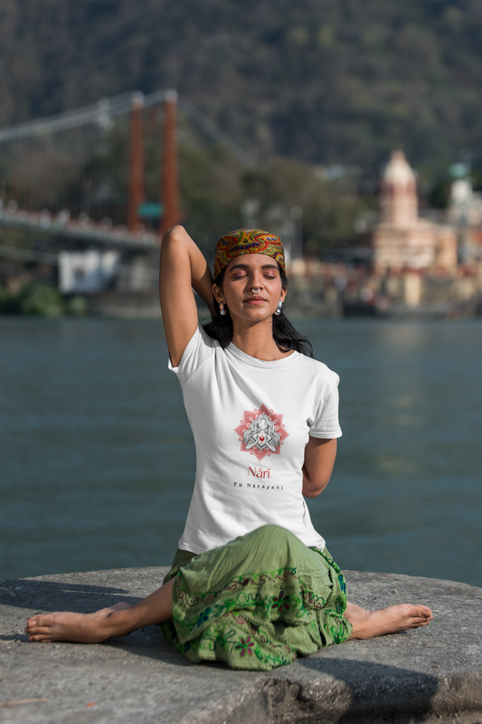 Nari Tu Narayani — Women’s Classic Crew T-Shirt with Mandala