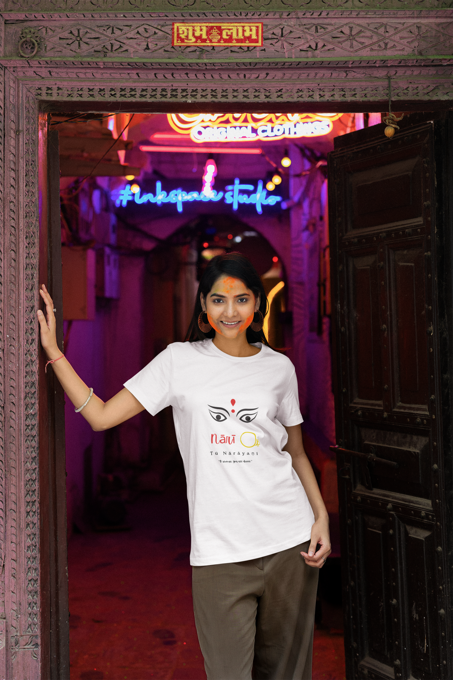 Nari Tu Narayani — Women’s Classic Crew T-Shirt with Devi
