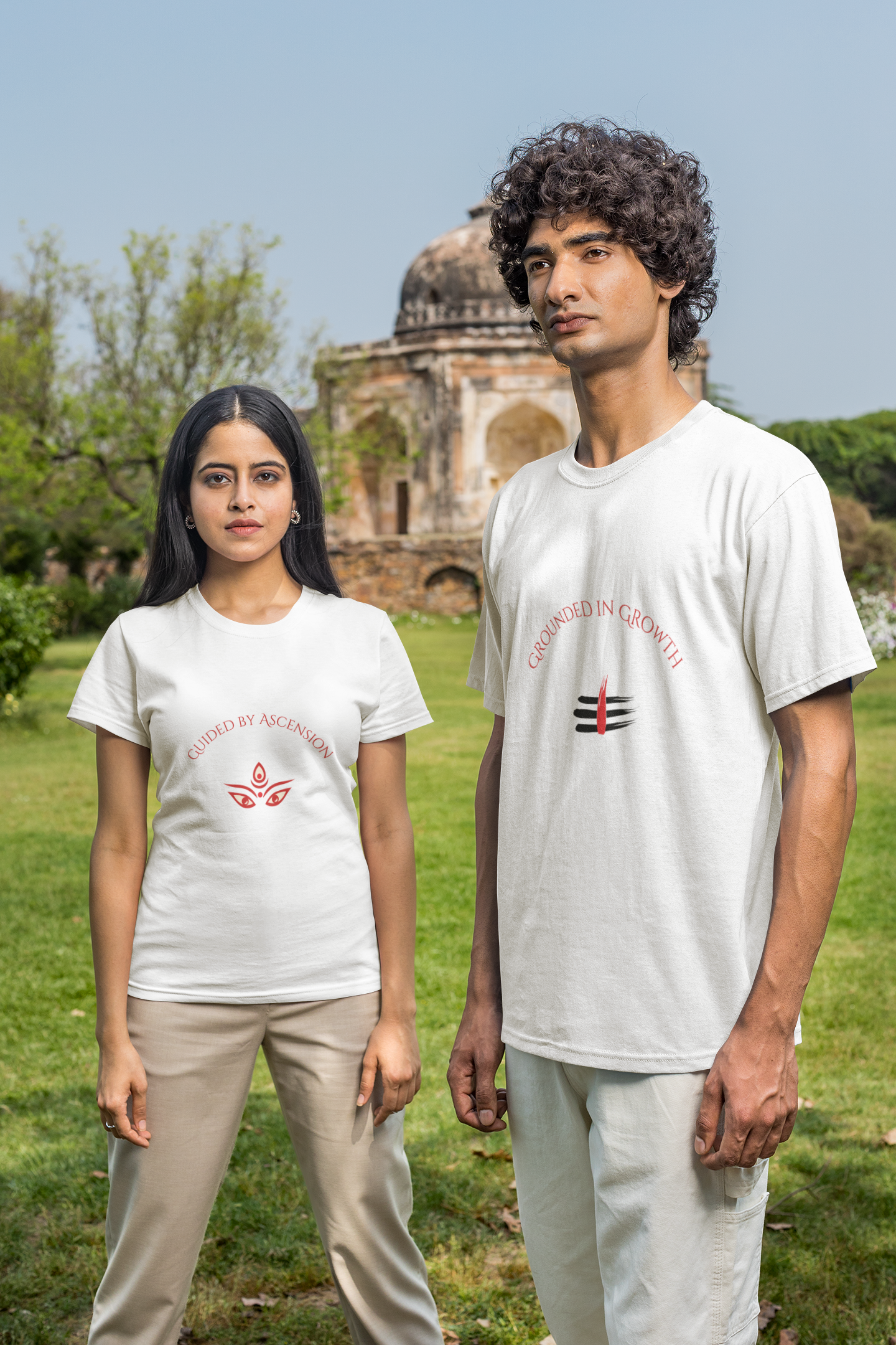 Guided By Ascension / Grounded in Growth Couple Tshirts (Female/Male)