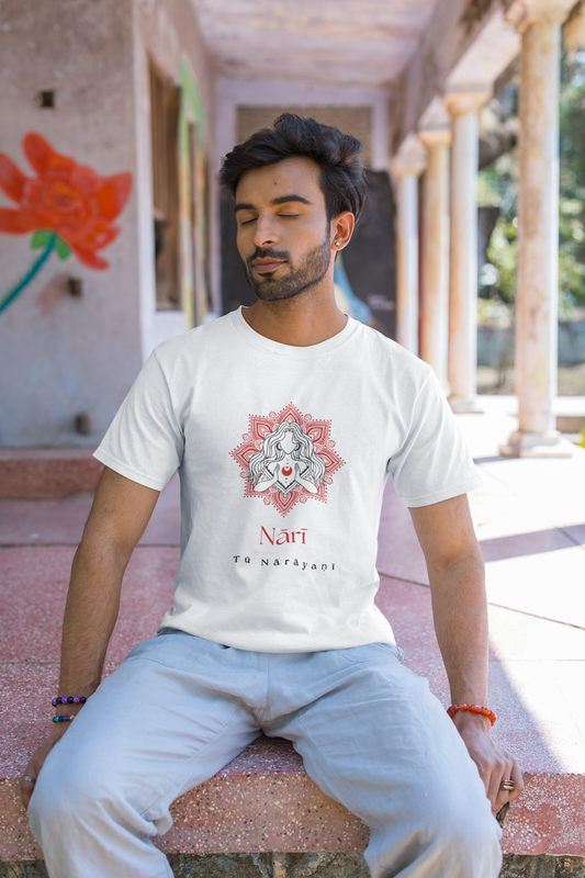 Nari Tu Narayani — Men’s Classic Crew T-Shirt with Mandala