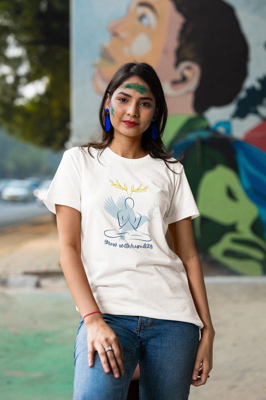 Female "Grow With Humility" Classic Crew T-Shirt