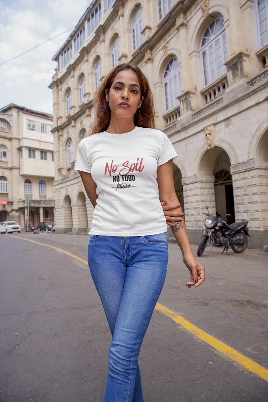 No Soil. No Food. No Future. — Women’s Classic Crew T-Shirt